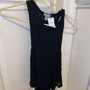 Black ribbed tank top